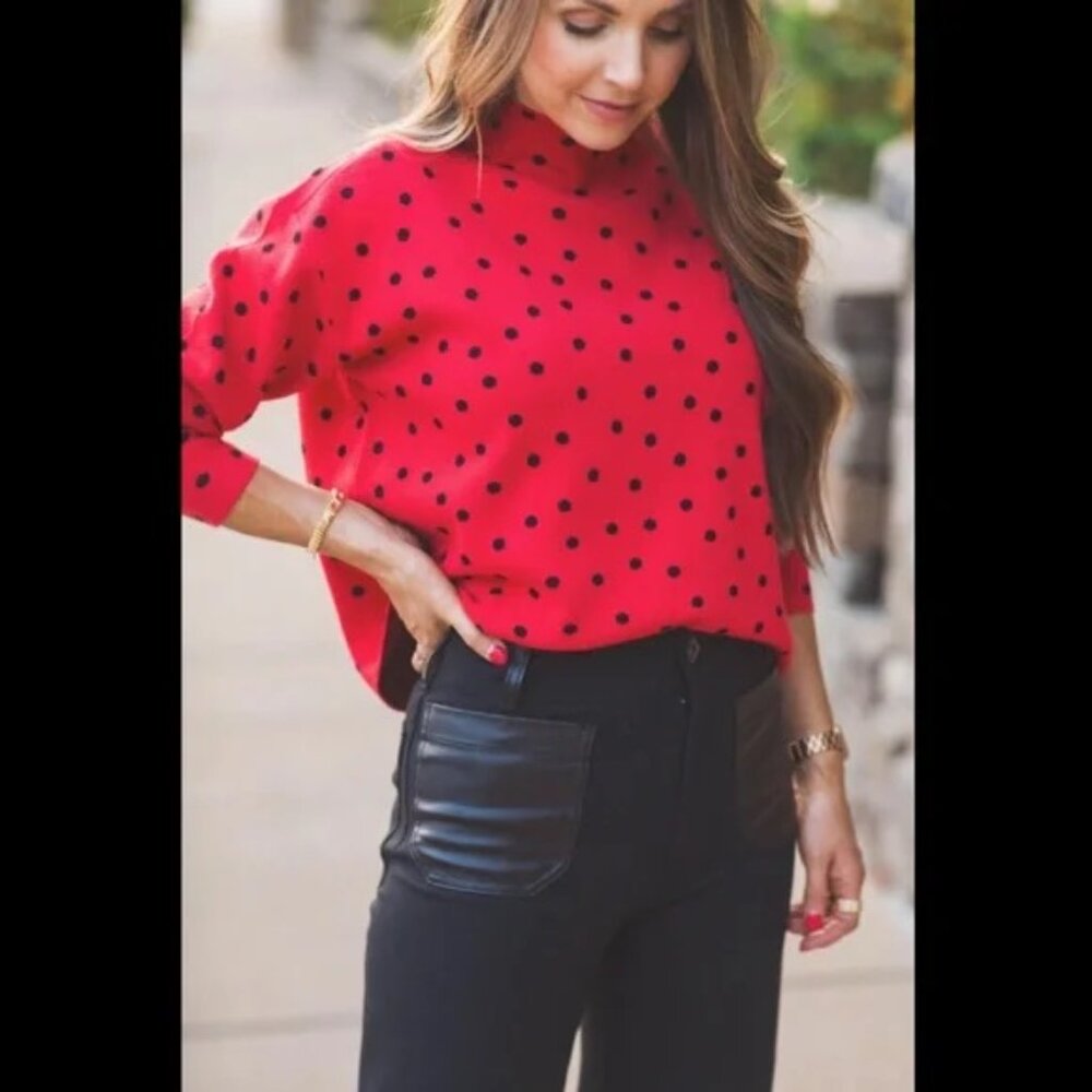 Anthropologie The Carys Mock-Neck Sweater by Maeve